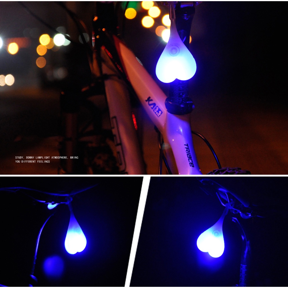 ⚡Trong kho⚡ Silicone đèn led hậu hình quả trứng cho xe đạp