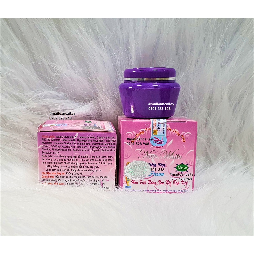 Kem New White tím dưỡng da chống nắng 9g