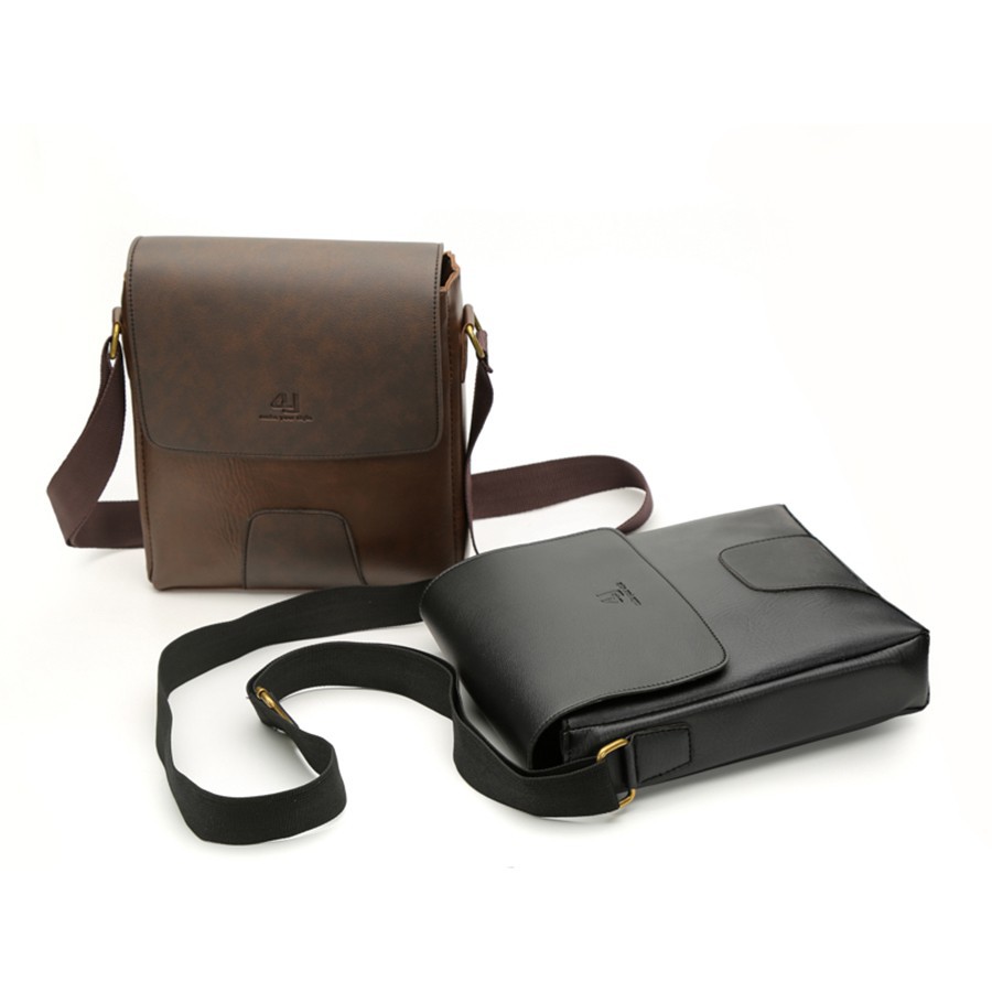 Túi Đeo Chéo Nam Cao Cấp Thời Tang D267 (đen -nâu)  [Bh 12 tháng] | BigBuy360 - bigbuy360.vn