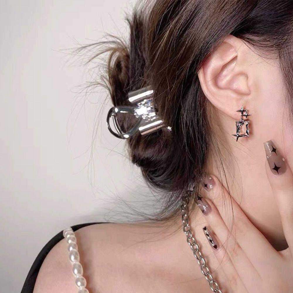 Bông Tai Hình Vuông Trong Suốt Độc Đáo Thời Trang Cho Nữ