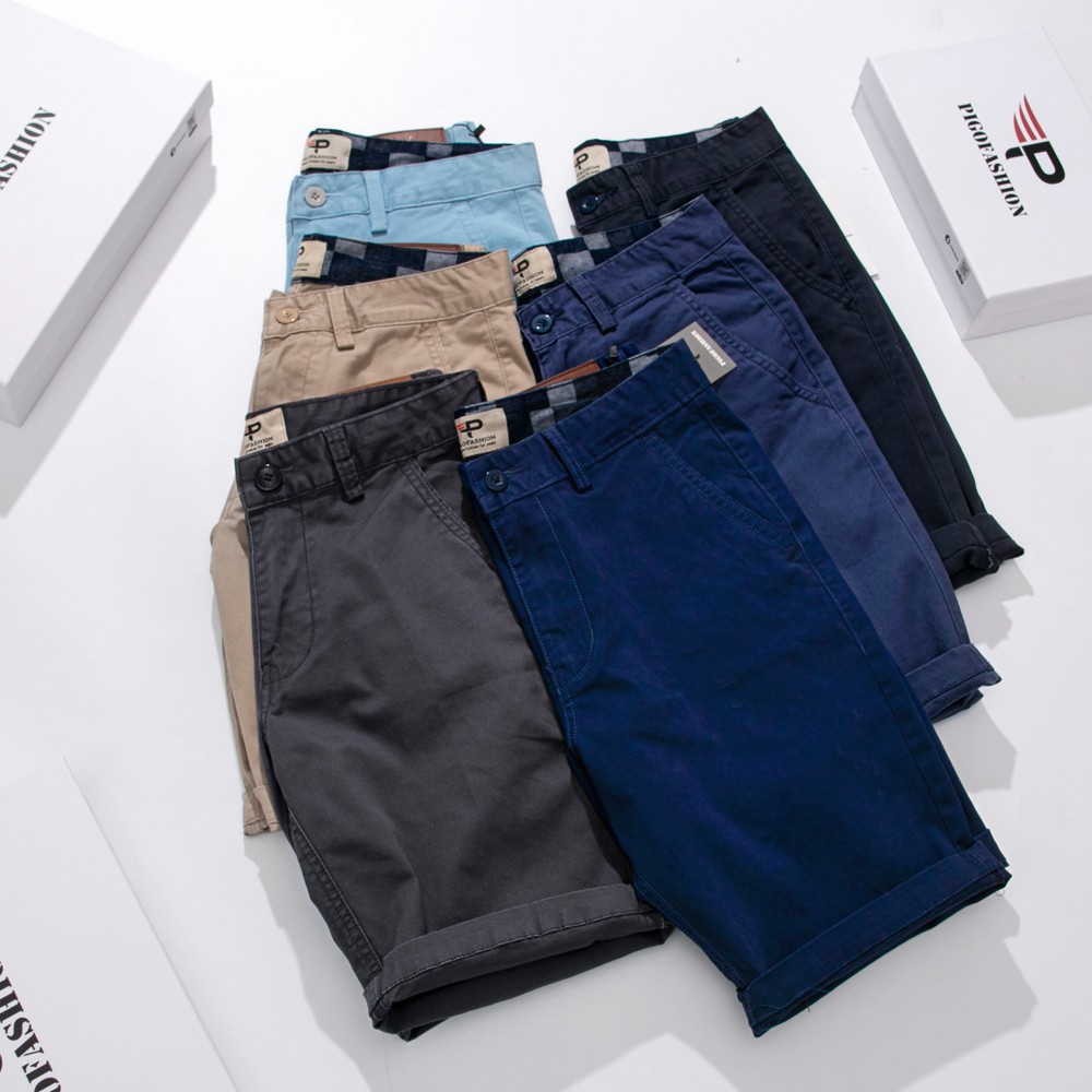 Quần short kaki co giãn dáng chuẩn Pigofashion chuẩn cao cấp có big size PSK03 chọn màu