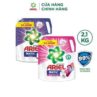 Nước giặt ariel túi 2,15kg 2,4kg các màu, giá rẻ