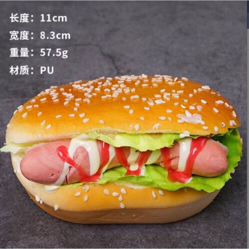 Bánh mì giả, squishy mềm mại, kèm ảnh thật.
