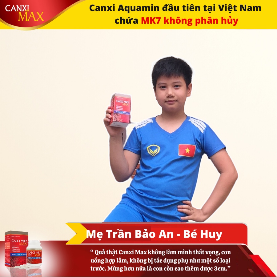 Calci MK7 Max - Viên uống bổ sung canxi tảo đỏ tự nhiên, vitamin D3, MK7 hộp 60 viên