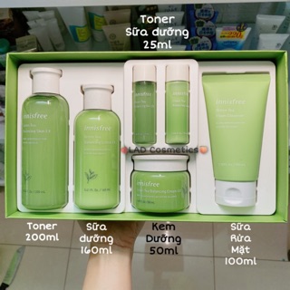 BỘ DƯỠNG TRÀ XANH INNISFREE GREEN TEA BALANCING SPECIAL SKIN CARE EX SET 6 MÓN