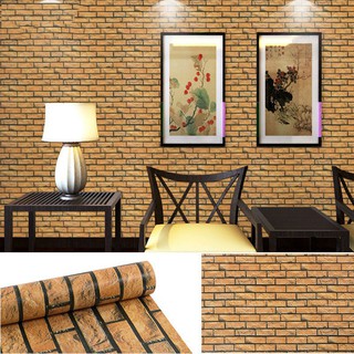 COMBO 10m Giấy Dán Tường Hình Gạch Khổ Rộng 0.45m Nhiều Mẫu