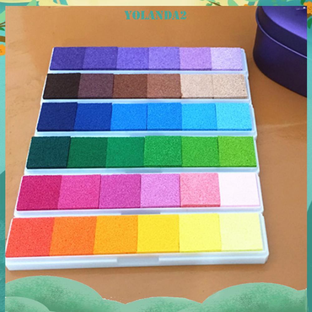 Bộ mực in dấu nhiều màu sắc trang trí sổ lưu niệm