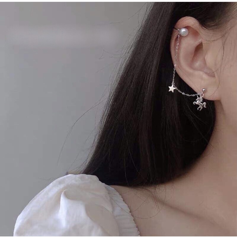 1 chiếc bông tai kẹp vành earcuff
