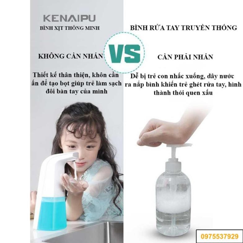 "Chính Hãng" Máy Nhả Bọt Rửa Tay Tự Động KENAIPU - Máy Rửa Tay Thông Minh Smart Foaming Hand Wash - Bảo Hành 12 Tháng