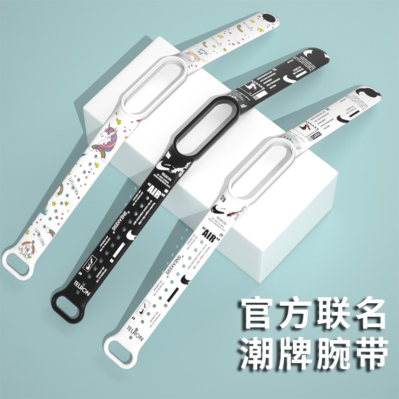 Dây đeo bằng Silicon thay thế thời trang cho đồng hồ thông minh Xiaomi Mi Band 6 5 4 3