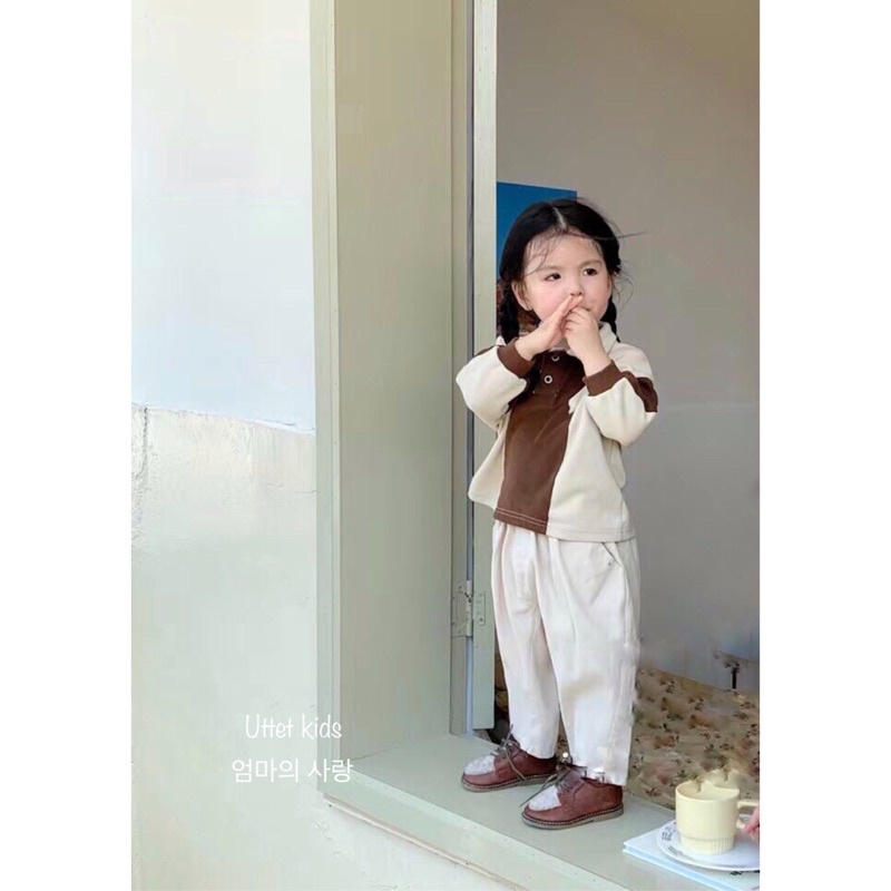ÁO POLO PHONG CÁCH HÀN QUỐC HÀNG CAO CẤP DÀNH CHO BÉ GÁI VÀ BÉ TRAI 1508