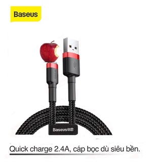 Cáp sạc nhanh Baseus Cafule Micro USB / Type C / táo 1m / 2m , 2.4A, Quick charge 3.0