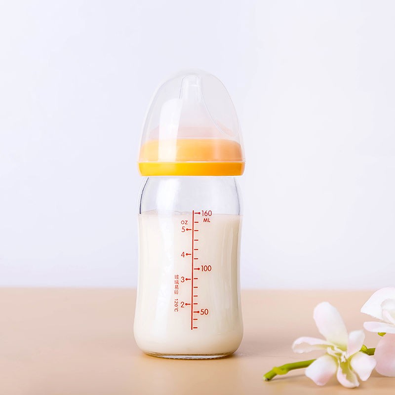 bình sữa binhsua thủy tinh cho trẻ sơ sinh cỡ rộng thức ăn bổ sung và nước chống đau bụng em rơi nổ có thể đun sôi