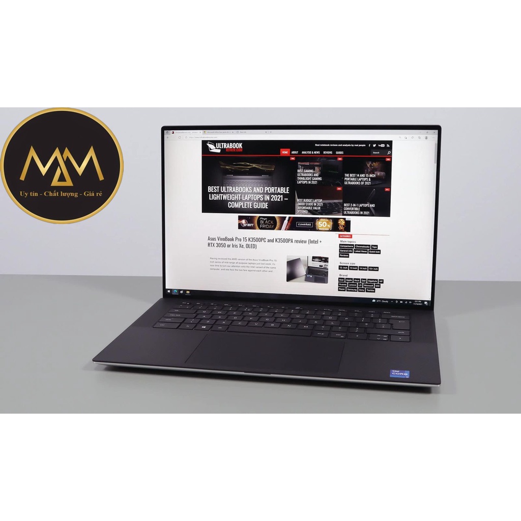 LAPTOP DELL XPS 15 9510/ I7 11800H 16CPUS/ RAM 16G/ SSD 512G/ 15.6INCH FULL HD+/ 4K/ GIÁ RẺ