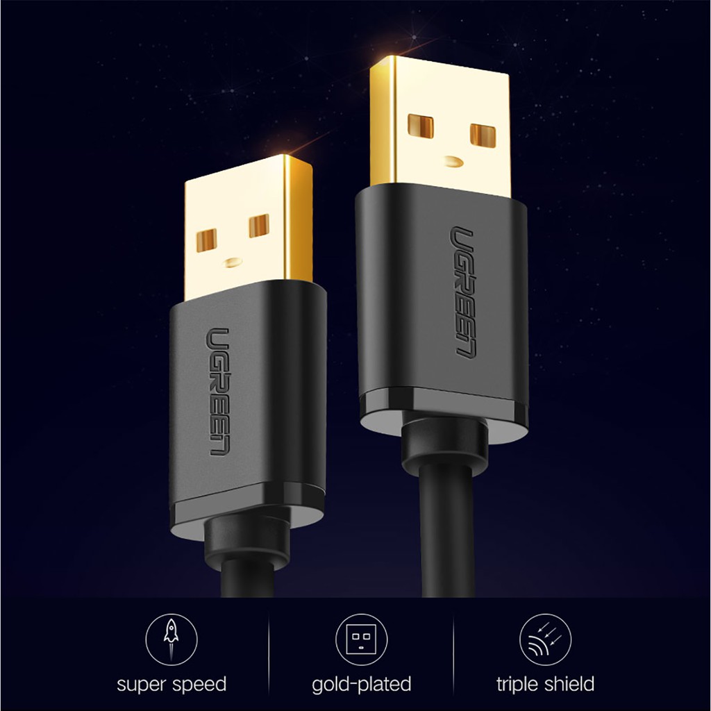 Cáp USB 3.0 link 2 đầu đực Cao Cấp UGREEN US128 Chính Hãng | BigBuy360 - bigbuy360.vn