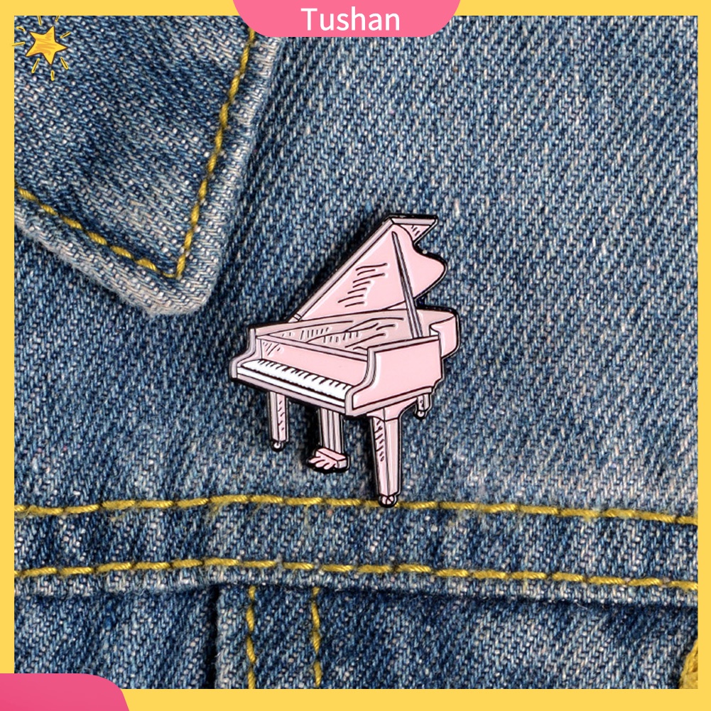 Trâm Cài Áo Hình Đàn Piano Hoạt Hình Unisex