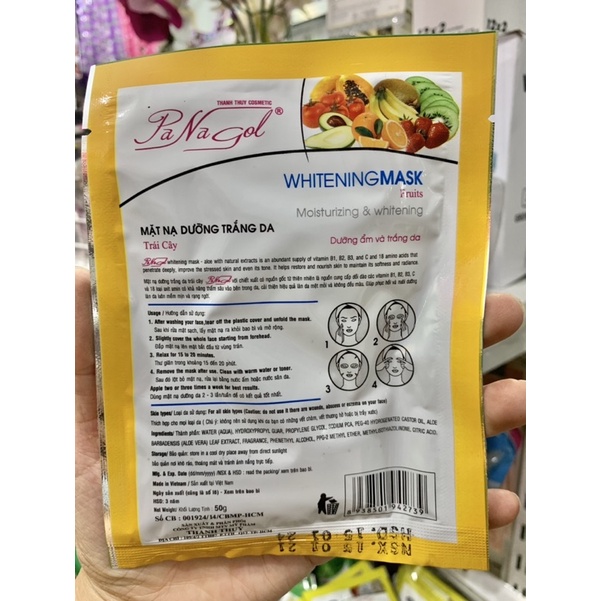 mặt nạ Panagol trái cây dưỡng trắng da