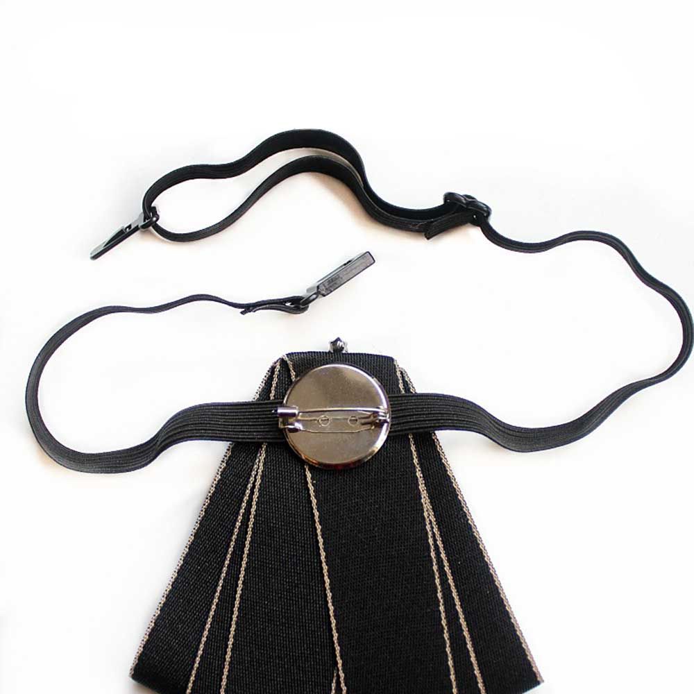 Ghim cài cổ áo sơ mi nơ ruy băng đính đá kim cương thanh lịch cho nam và nữ