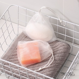 Túi lưới đựng xà phòng xà bông tắm tạo bọt - Tiện lợi 2 Lớp Dày Dặn Có Dây Rút 2g Kích Thước 15x9