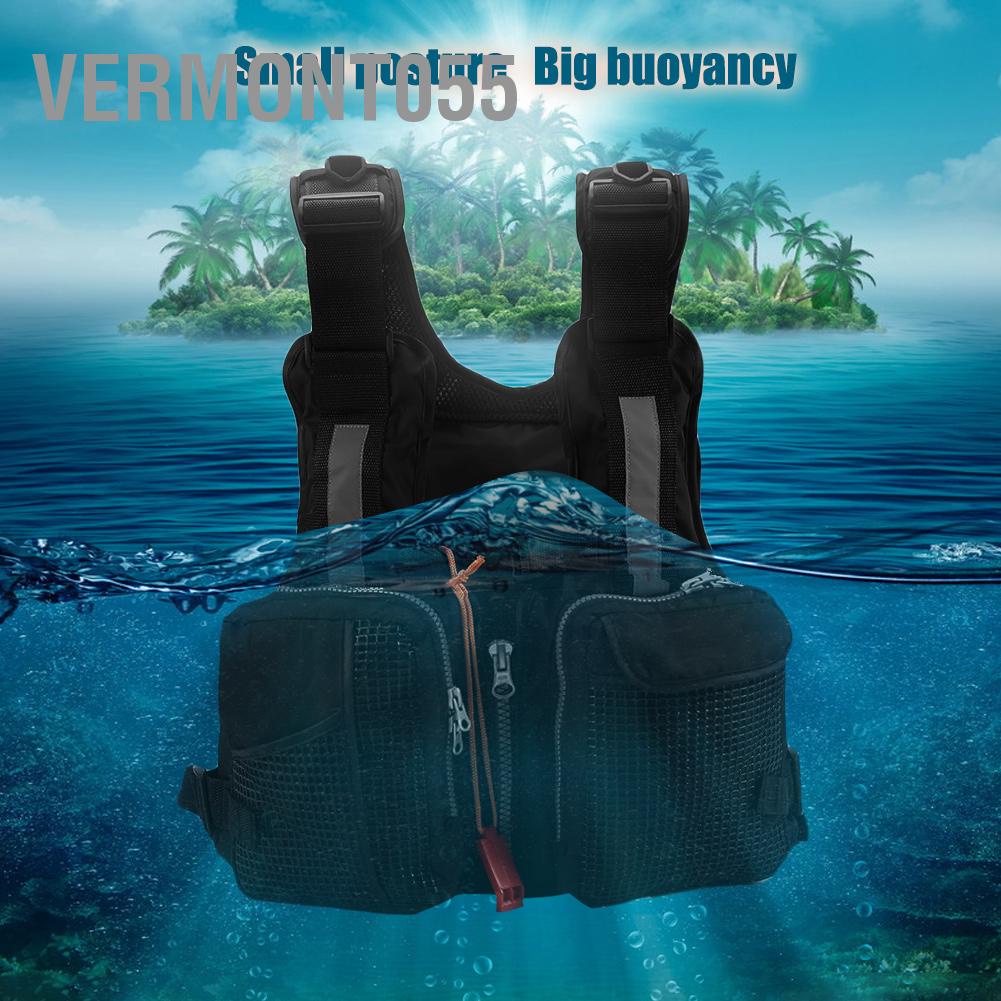 Có thể bán buôn Người lớn Cứu hộ Vest Áo phao với Whistle Bơi Câu cá Drift Suit Vermont055 Hàng giao ngay