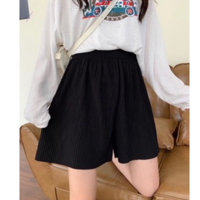 Quần short nữ taobao, quần đùi quảng châu nữ xếp ly dáng suông cạp cao thoải mái dễ mặc phong cách style ulzzang Q54 | BigBuy360 - bigbuy360.vn