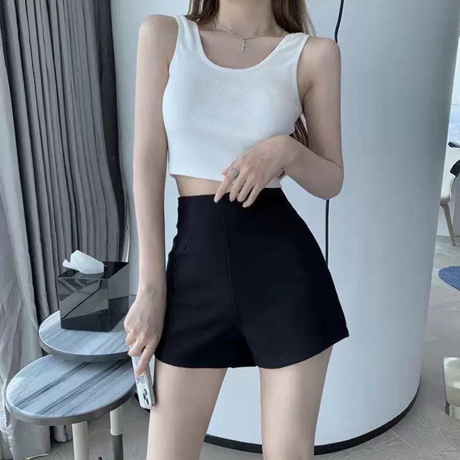 Quần đùi nữ lưng cao, quần short dance vải umi hàn quốc xịn co giãn, cạp khóa tôn dáng cho nữ đi chơi, mặc nhà, TF014 | BigBuy360 - bigbuy360.vn
