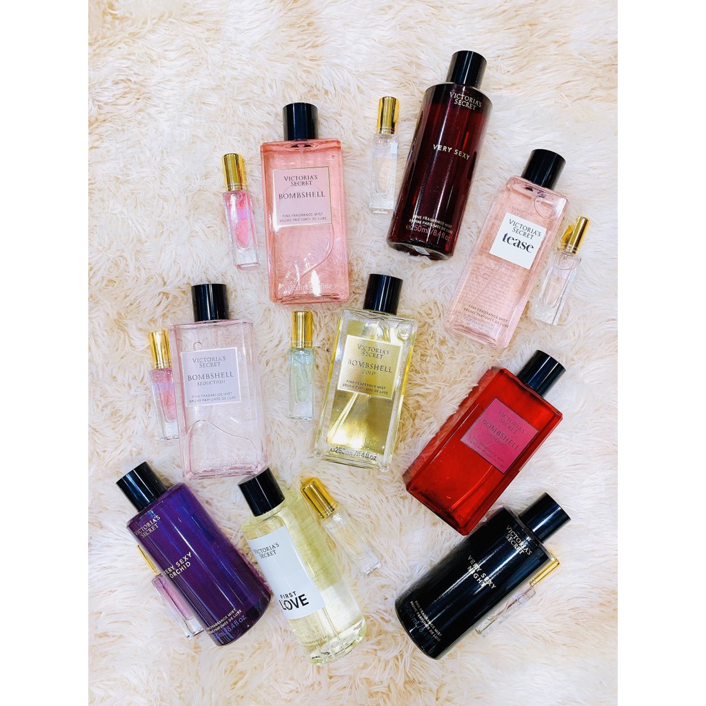 [Bill Mỹ] [ Travel Size 10 ml ] Xịt thơm body mist Victoria Secret, Bath And Body Works 10ml