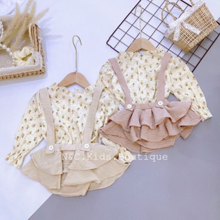 Sét body kèm yếm bèo cho bé gái
