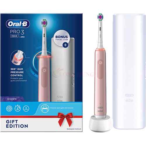 Bàn chải điện Oral-B Pro 3 3500 Travel Case - Hàng nhập khẩu