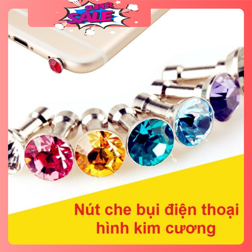 [Giá Sốc] [Rẻ] Nút chống bụi tai nghe điện thoại hình kim cương [HN]