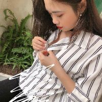 Áo sơ mi lụa mềm kẻ sọc cộng ảnh thật