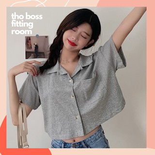 ÁO CROPTOP DÁNG RỘNG CỔ BẺ BIGSIZE A27