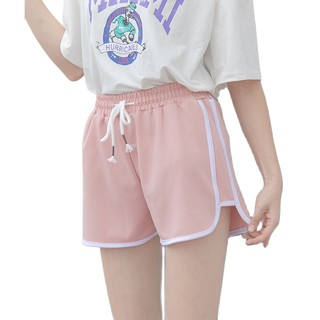 Quần đùi thể thao chất vải thun da cá dày dặn free size dưới 55kg lưng cao thời trang nữ ANNA