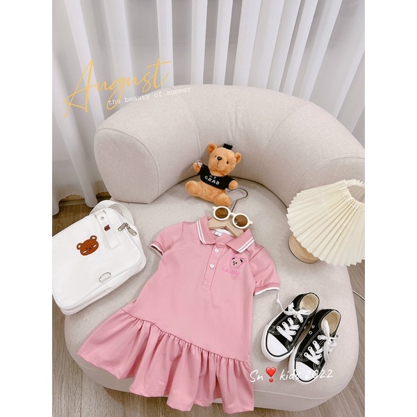 Váy Polo Lovely 3 Màu Cho Bé Gái 8-20kg