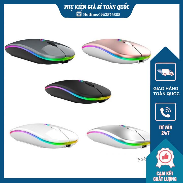 Chuột ko dây Tự Sạc Pin Inphic M1P ko Tiếng Click Sạc 1 Lần Dùng 4 Tuần Cho Laptop máy tính táo PC