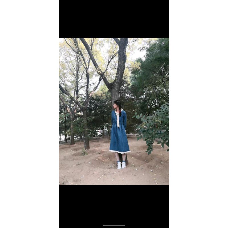 (săn) Váy vintage nơ tiểu thư (các bạn đọc kĩ phần mô tả ạ) | BigBuy360 - bigbuy360.vn