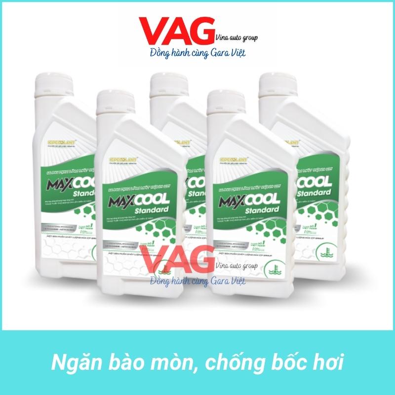 Nước làm mát động cơ pha sẵn tiện dụng 2 màu xanh đỏ - Maxcool 0,8L