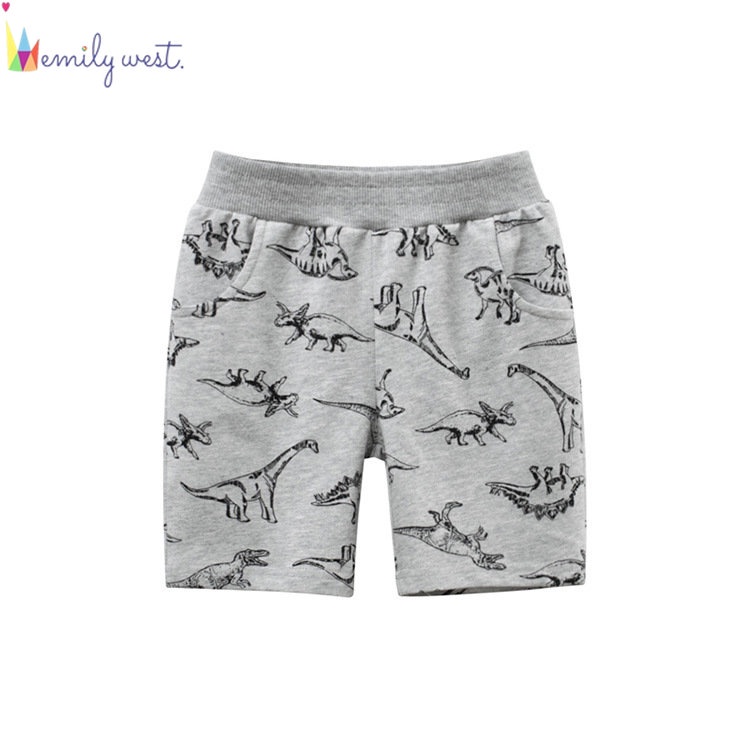 Quần short cotton in họa tiết khủng long dễ thương thoải mái thời trang - ảnh sản phẩm 9