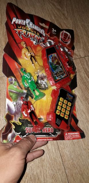 Mô hình điện thoại 3 siêu nhân gao bằng nhựa có nhạc và đèn Led rất đẹp