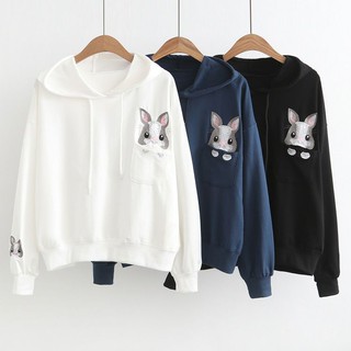 Áo hoodie họa tiết thỏ cực đẹp