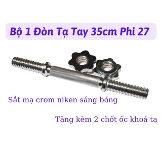 Đòn tạ tay ngắn phi 27 dài 35cm chống gỉ