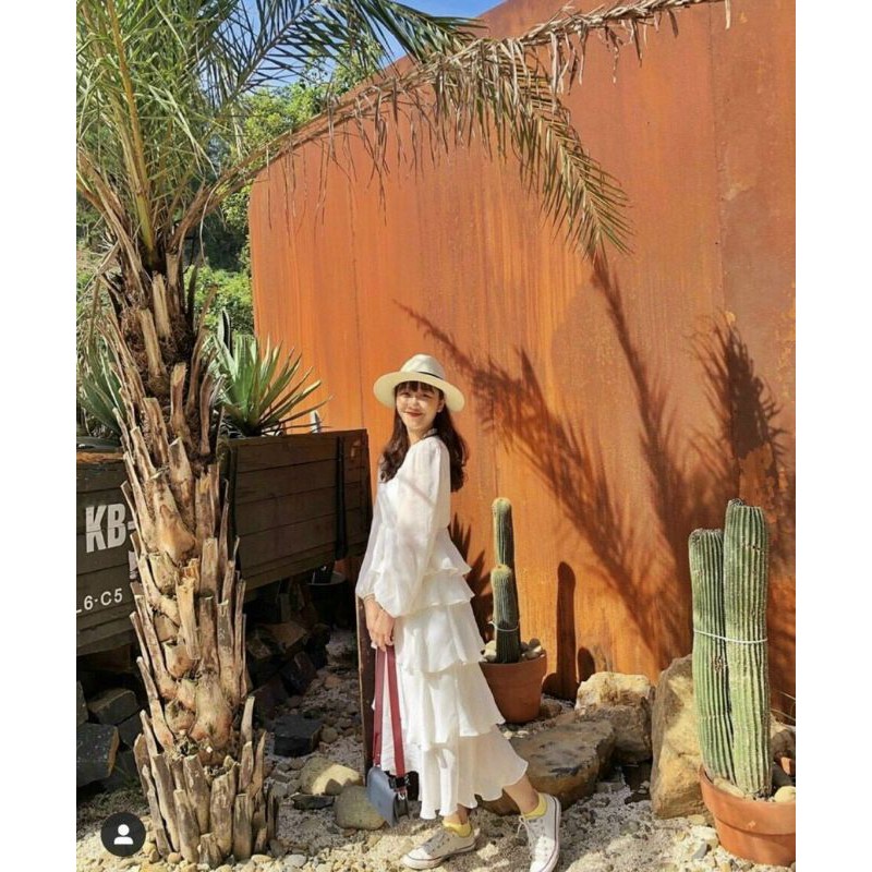 HÀNG SẴN HÀNG SẴN ĐẦM MAXI TRẮNG TẦNG❤CLIP THẬT SHOP CHỤP SIÊU HOT SIÊU HOT | BigBuy360 - bigbuy360.vn