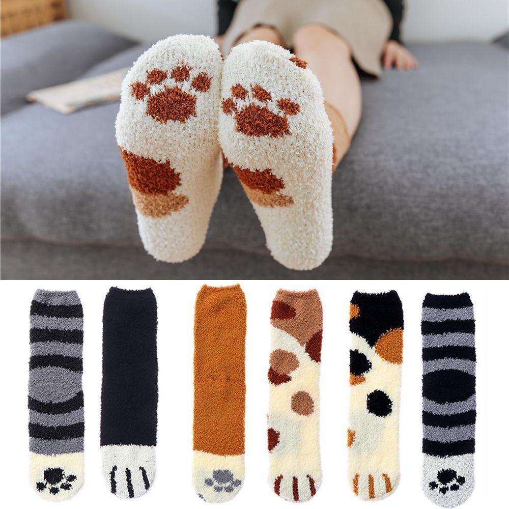 LAYOR1 Vớ Nhung San Hô Lông Nhung Mềm Mại Dày Dặn