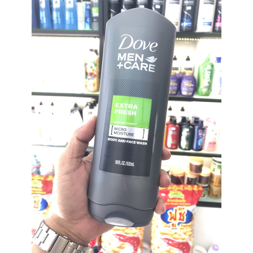 Sữa Tắm và Sữa rửa mặt Dove Men+ Care Extra Fresh 2in1 USA