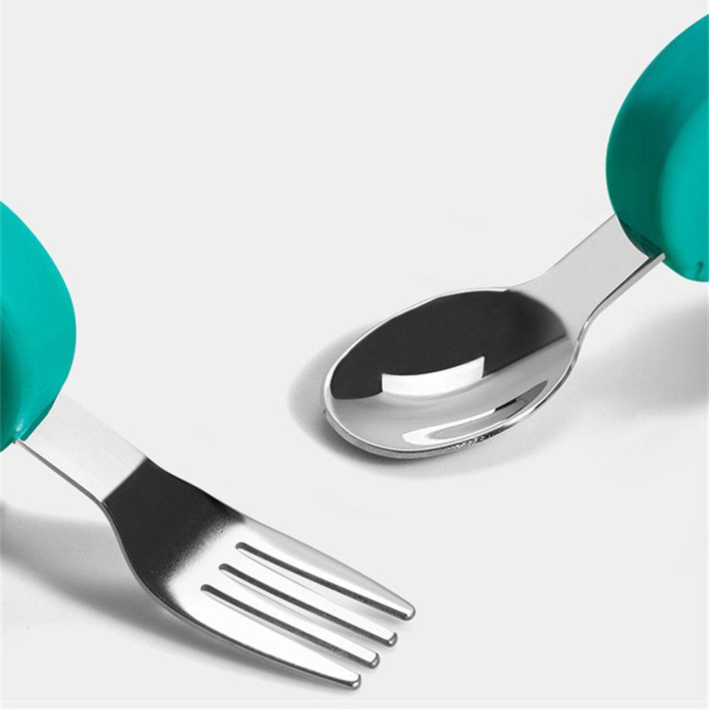 Bộ Muỗng Nĩa Silicone 1 Món Cho Bé Tập Ăn