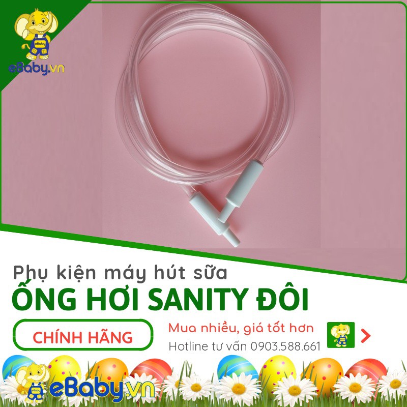 Dây ống hơi máy hút sữa Sanity đôi - Linh phụ kiện ống dẫn khí sanity đôi