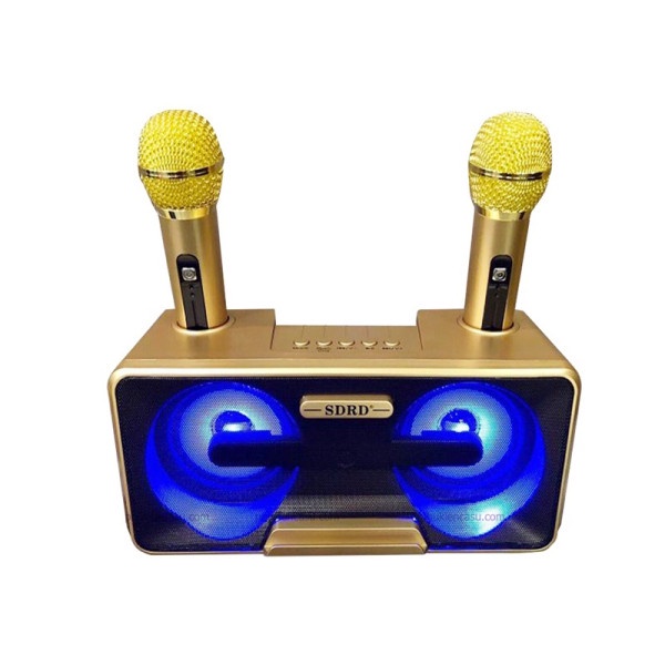 LOA KARAOKE MINI SD-301 LED, LOA BLUETOOTH NGHE NHẠC HÁT KARAOKE HAY + TẶNG KÈM 2 MICRO PIN SẠC SIÊU HÚT ÂM