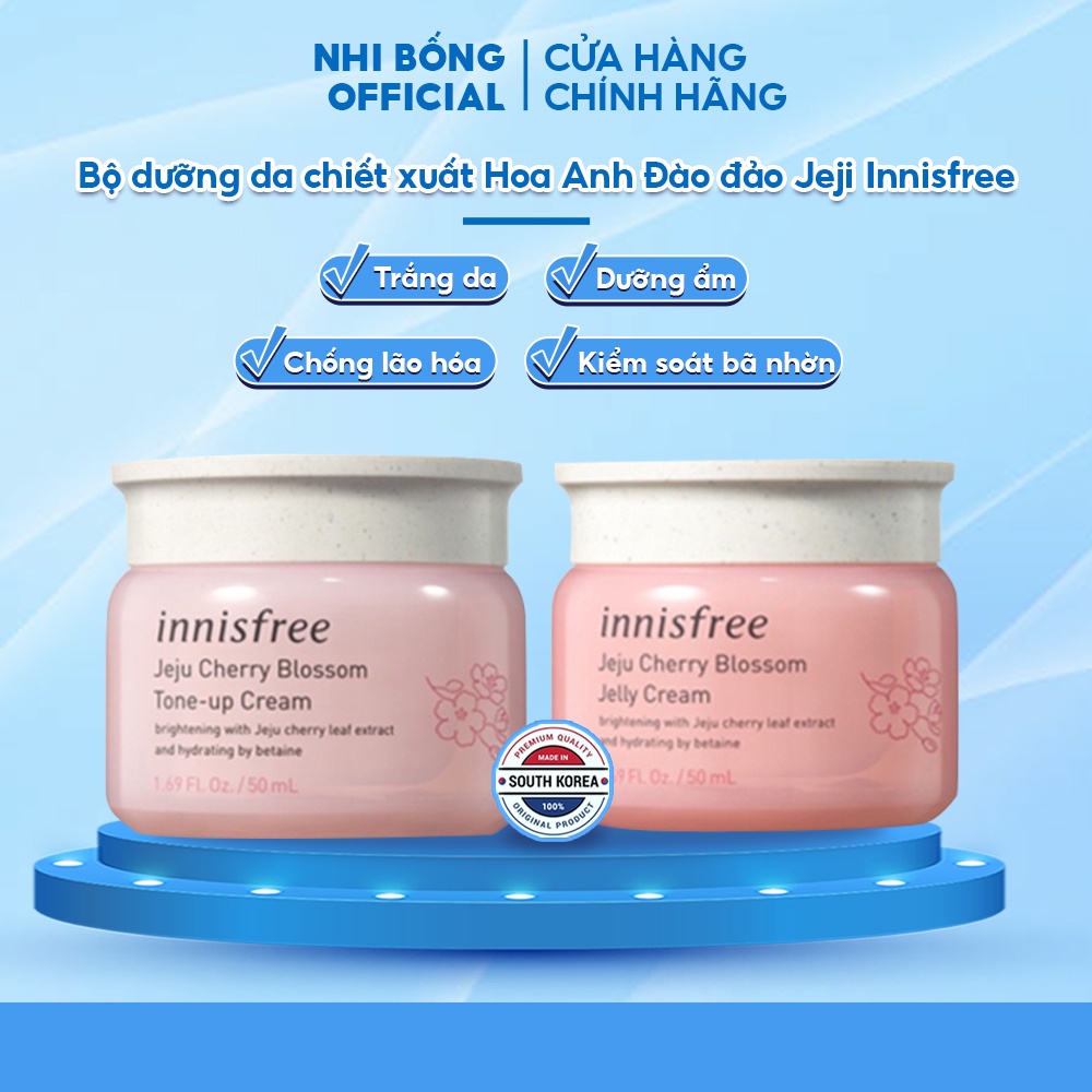 Bộ Dưỡng Trắng Da - Bộ Dưỡng Ẩm Từ Hoa Anh Đào Đảo Jeju Innisfree Cherry Blossom Hàn Quốc 50ml