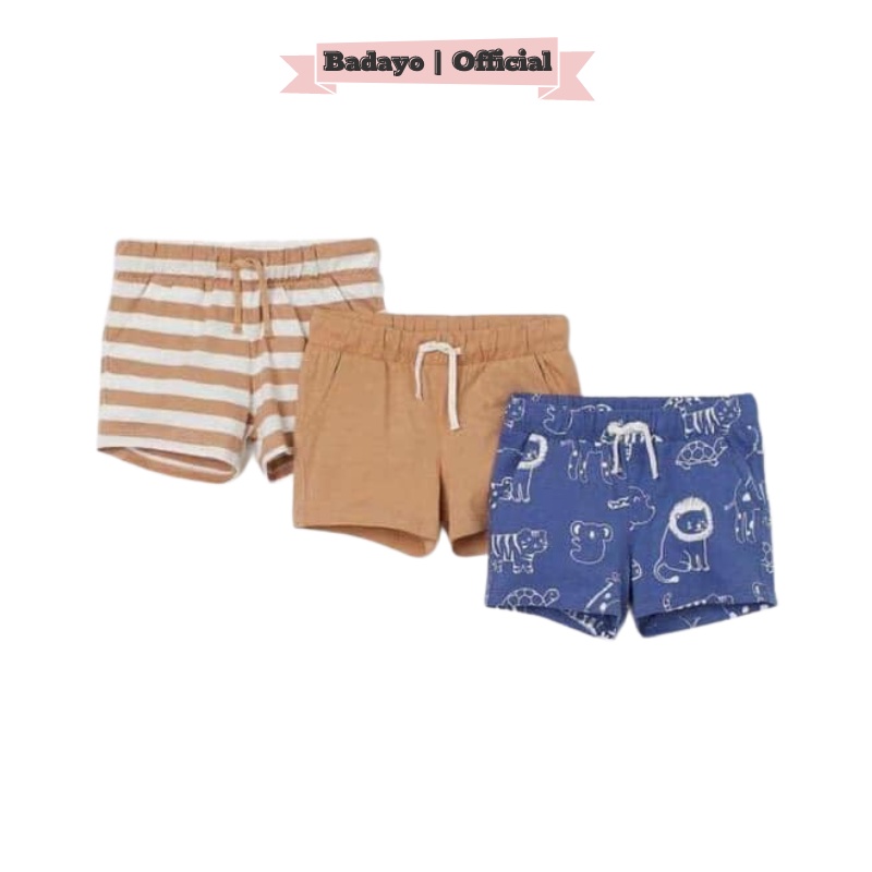 Quần đùi bé trai combo 3 quần đùi hàng trẻ em xuất khẩu 100 % chất cotton cao cấp BADAYO AA66300