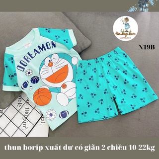 B46n- 8-20kg bộ thun ngắn bé trai thun borip xuất dư - bộ quần áo bé trai sơ sinh vnxk nt01n